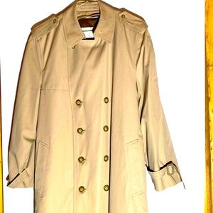 Vintage London Fog Classic #Academia# Man Double Breasted Trench Coat belt
